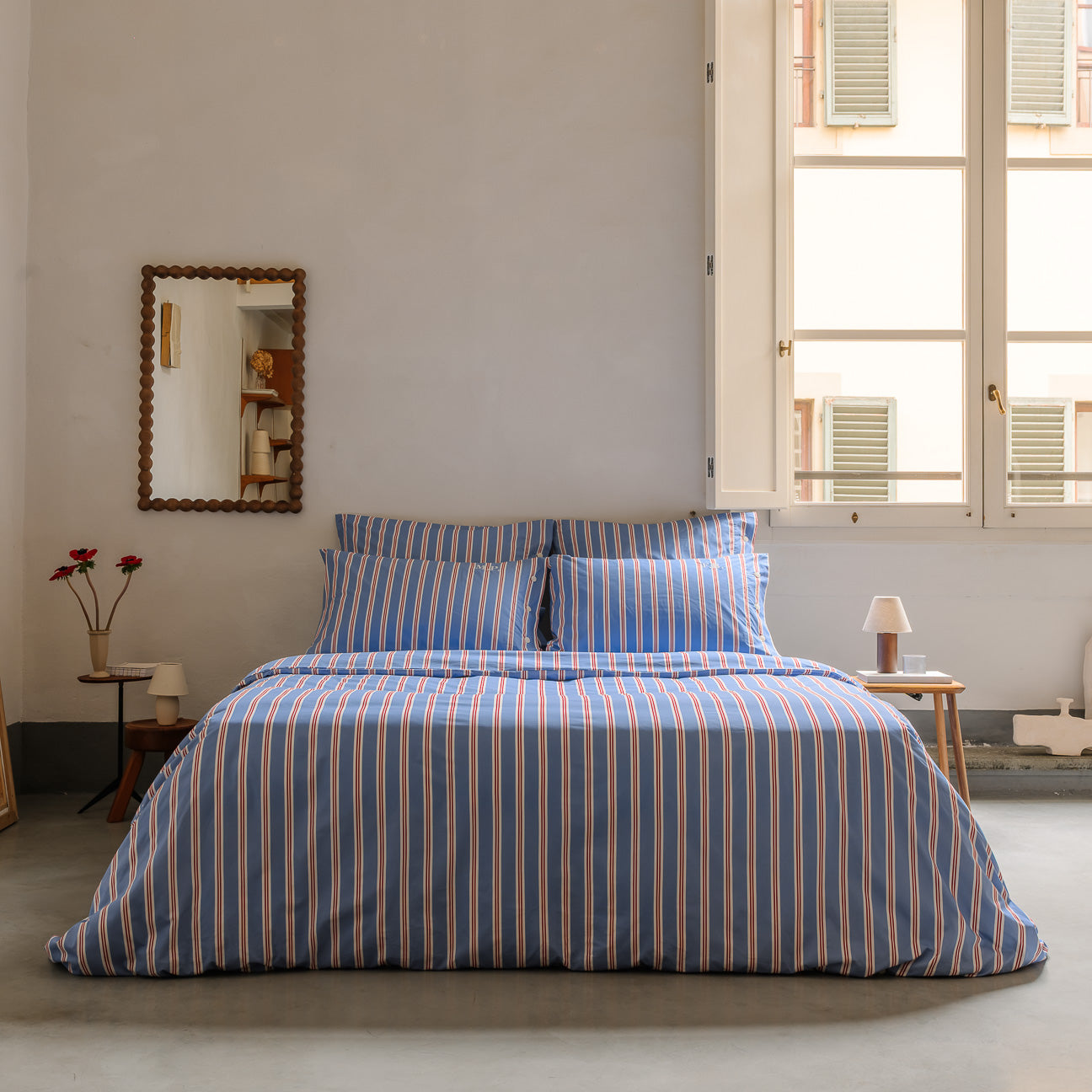 Completo copripiumino in percalle