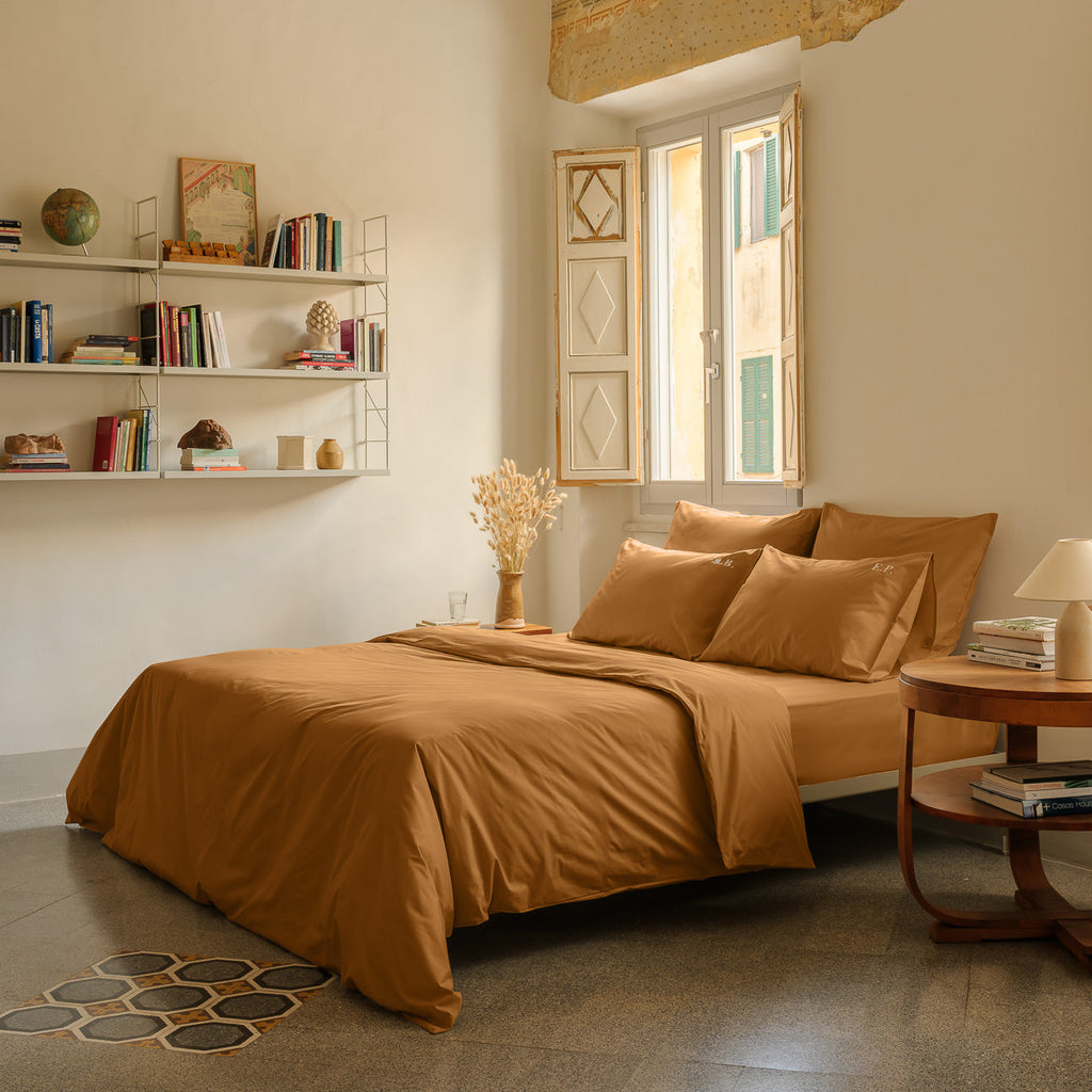 Completo copripiumino in percalle