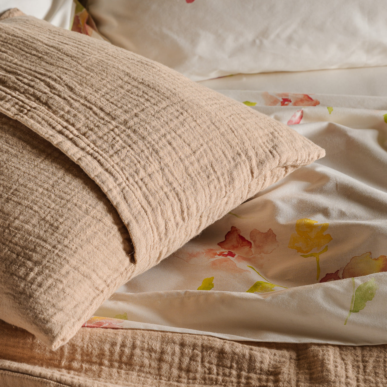 Fodera cuscino arredo in mussola di cotone