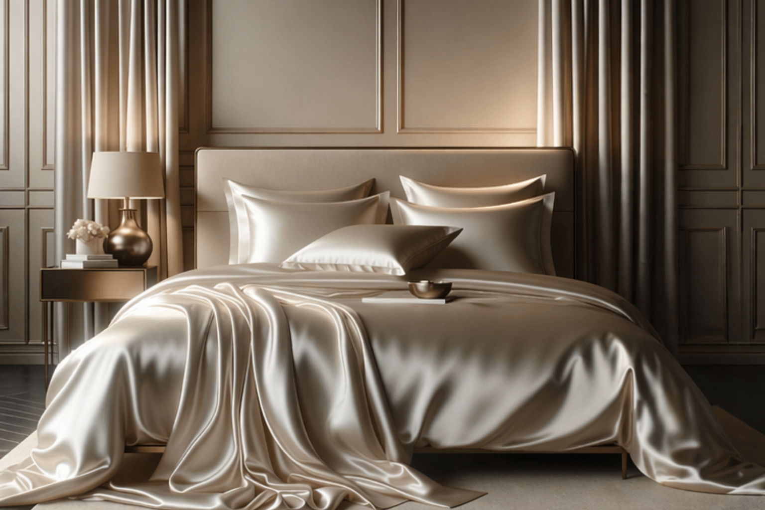 Set Lenzuola + 2 Federe | Raso 400 Fili | Notturno Milano