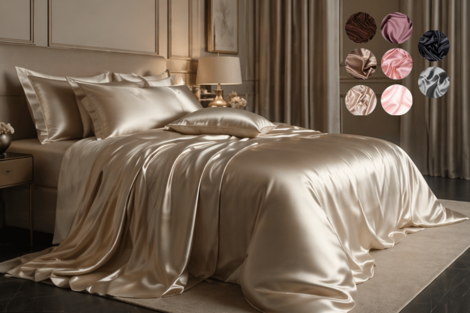 Set Lenzuola + 2 Federe | Raso 400 Fili | Notturno Milano