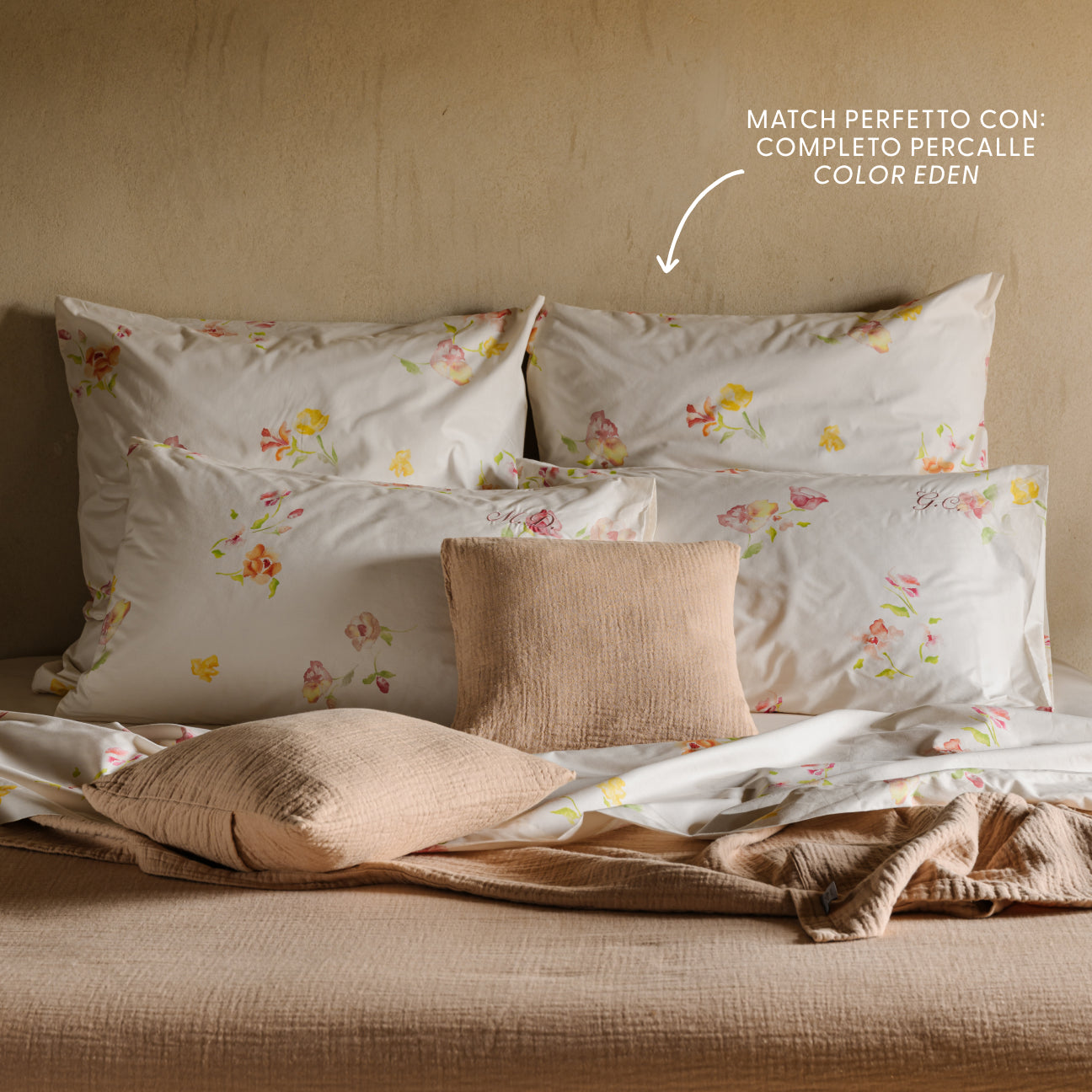 Fodera cuscino arredo in mussola di cotone