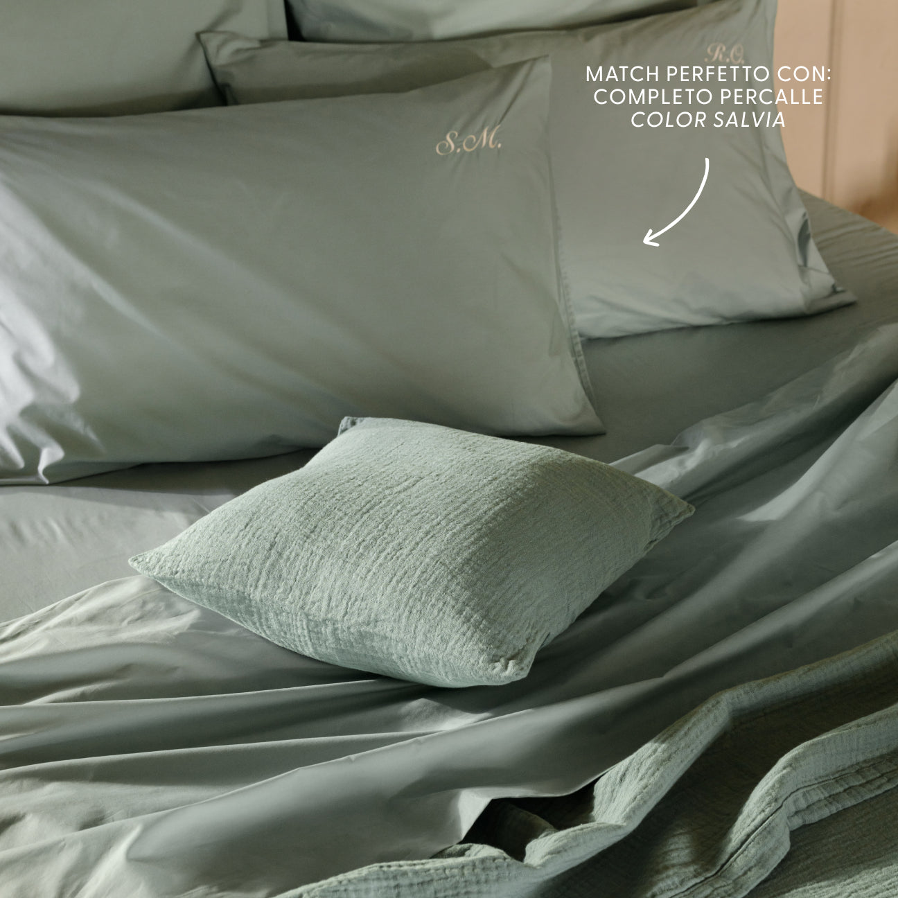 Fodera cuscino arredo in mussola di cotone