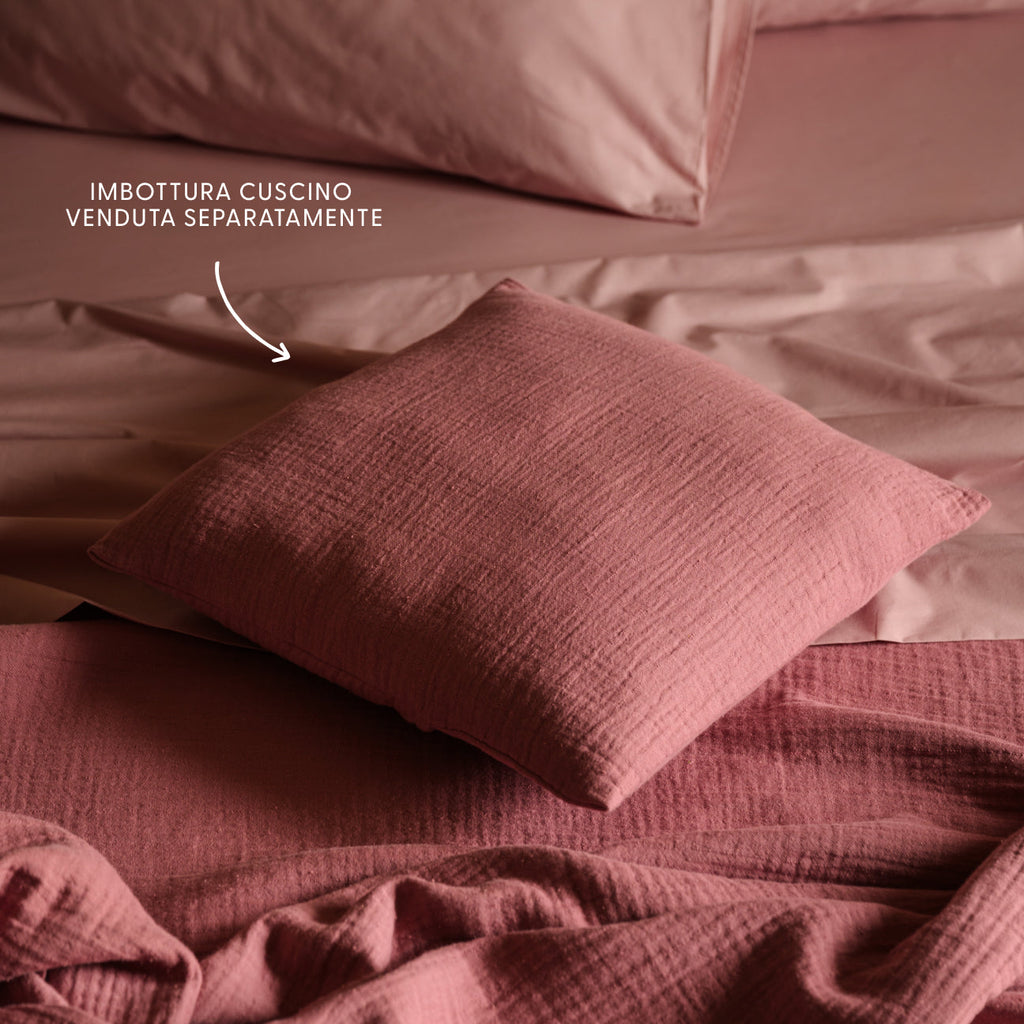 Fodera cuscino arredo in mussola di cotone