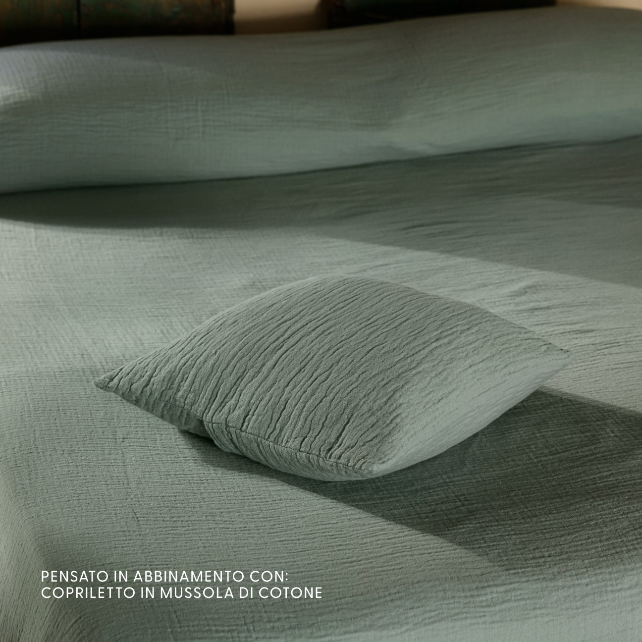 Fodera cuscino arredo in mussola di cotone